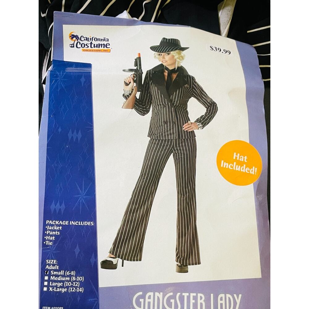 California Costumes Gangster Lady Mob Wife Halloween Party Womens Sz 4-6 Small